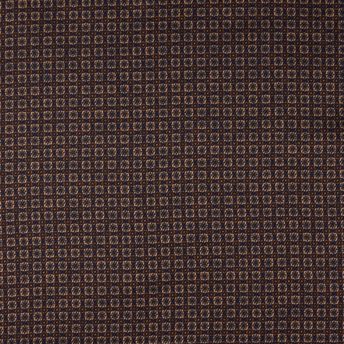 Navy Patterned Silk Hankie - Stenströms