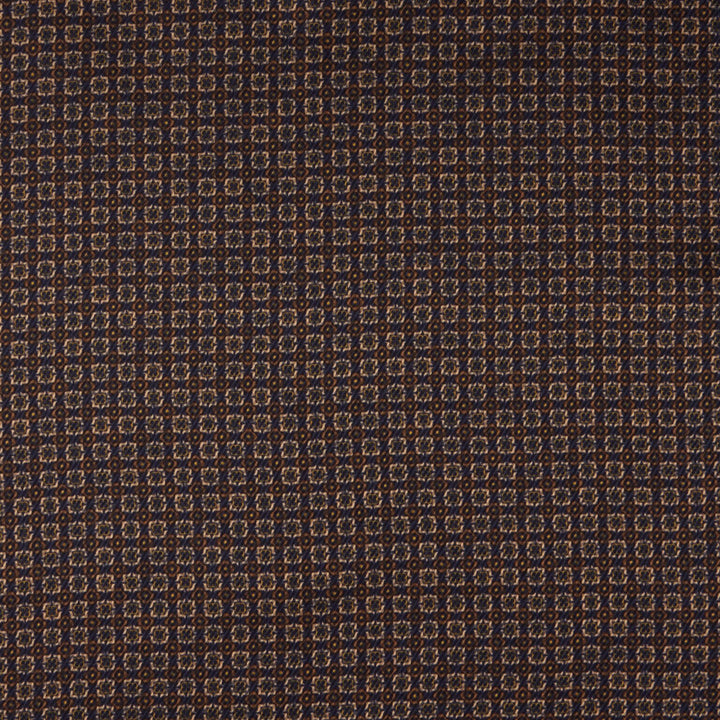 Navy Patterned Silk Hankie - Stenströms