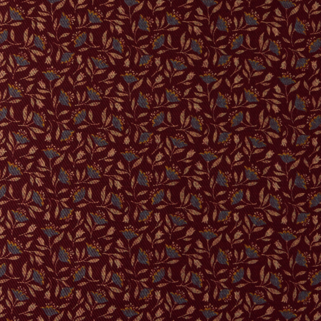 Burgundy Patterned Silk Hankie - Stenströms