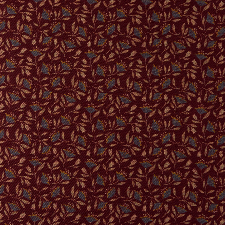 Burgundy Patterned Silk Hankie - Stenströms