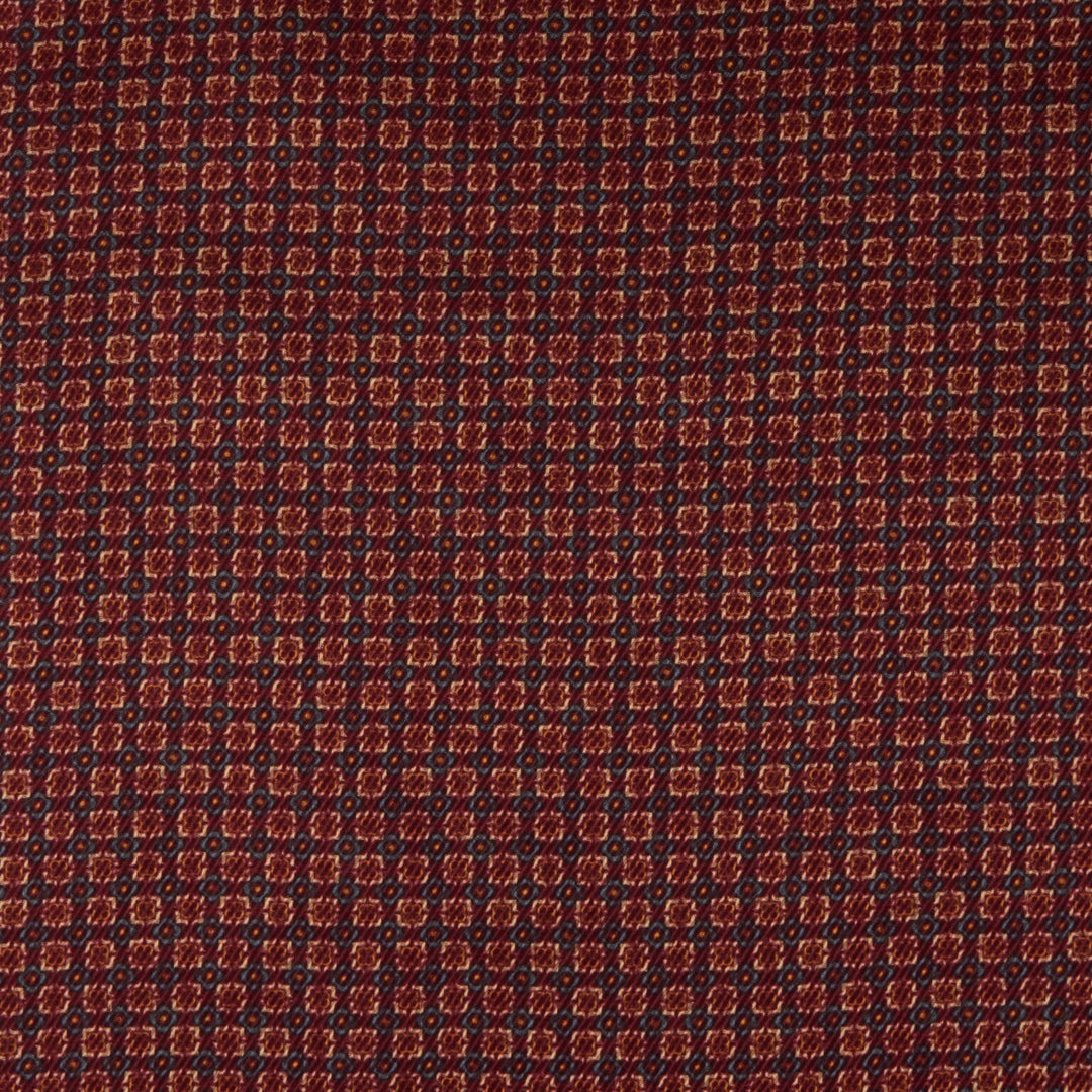 Burgundy Patterned Silk Hankie - Stenströms