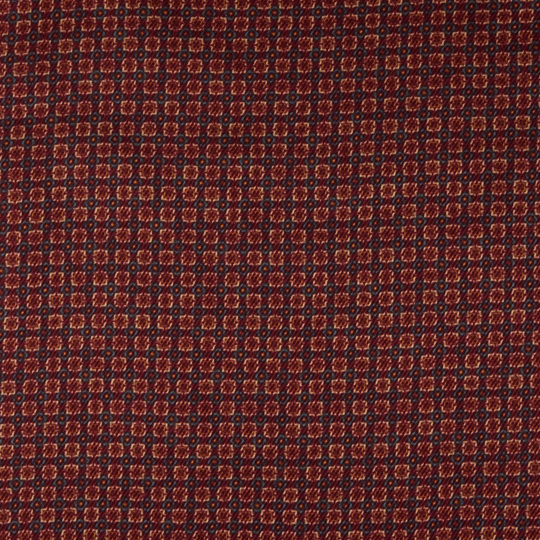 Burgundy Patterned Silk Hankie - Stenströms