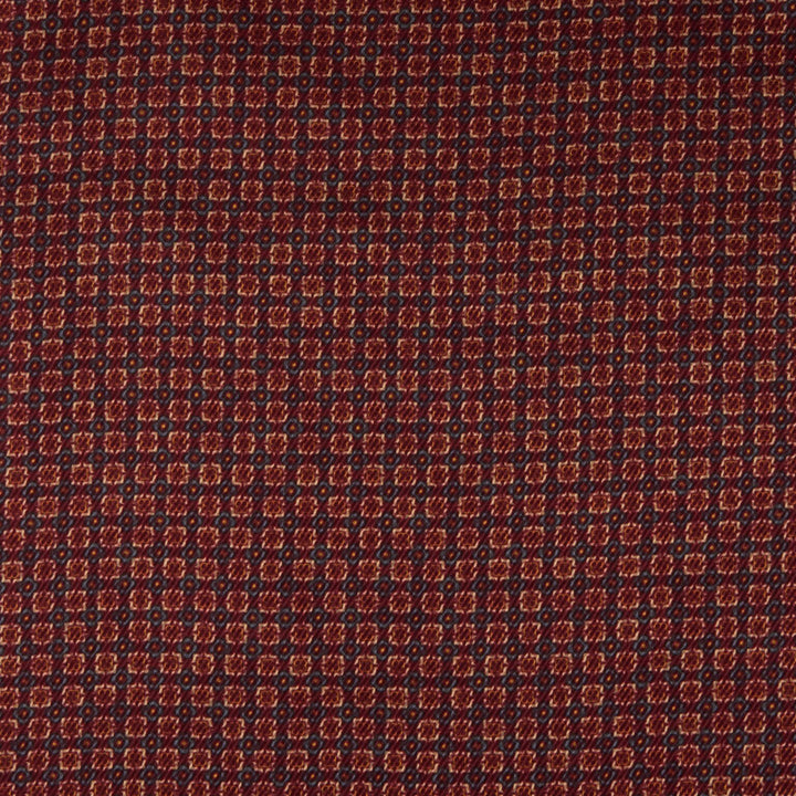 Burgundy Patterned Silk Hankie - Stenströms