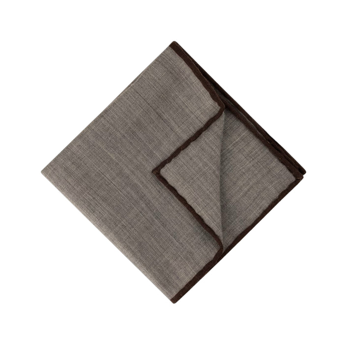 Gray & Brown Wool Hankie - Stenströms