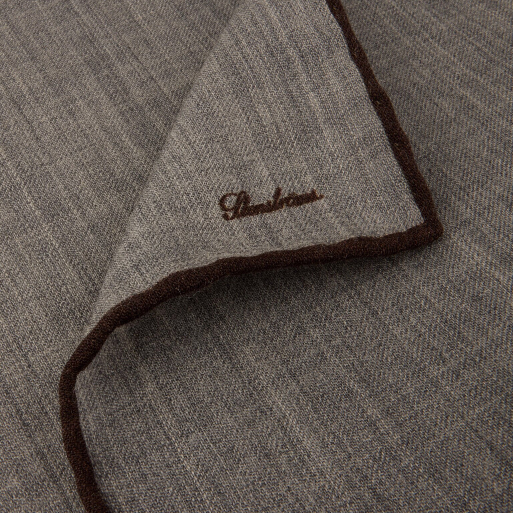 Gray & Brown Wool Hankie - Stenströms