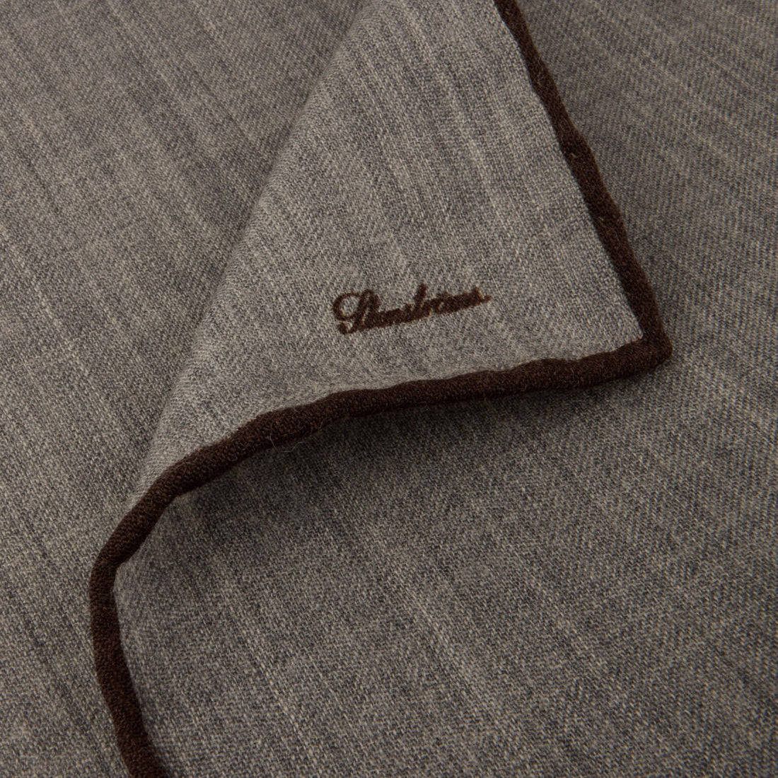 Gray & Brown Wool Hankie - Stenströms
