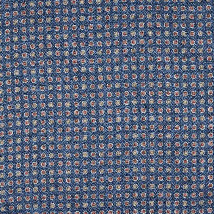 Navy & Red Floral/Medallion Reversible Silk Hankie - Stenströms