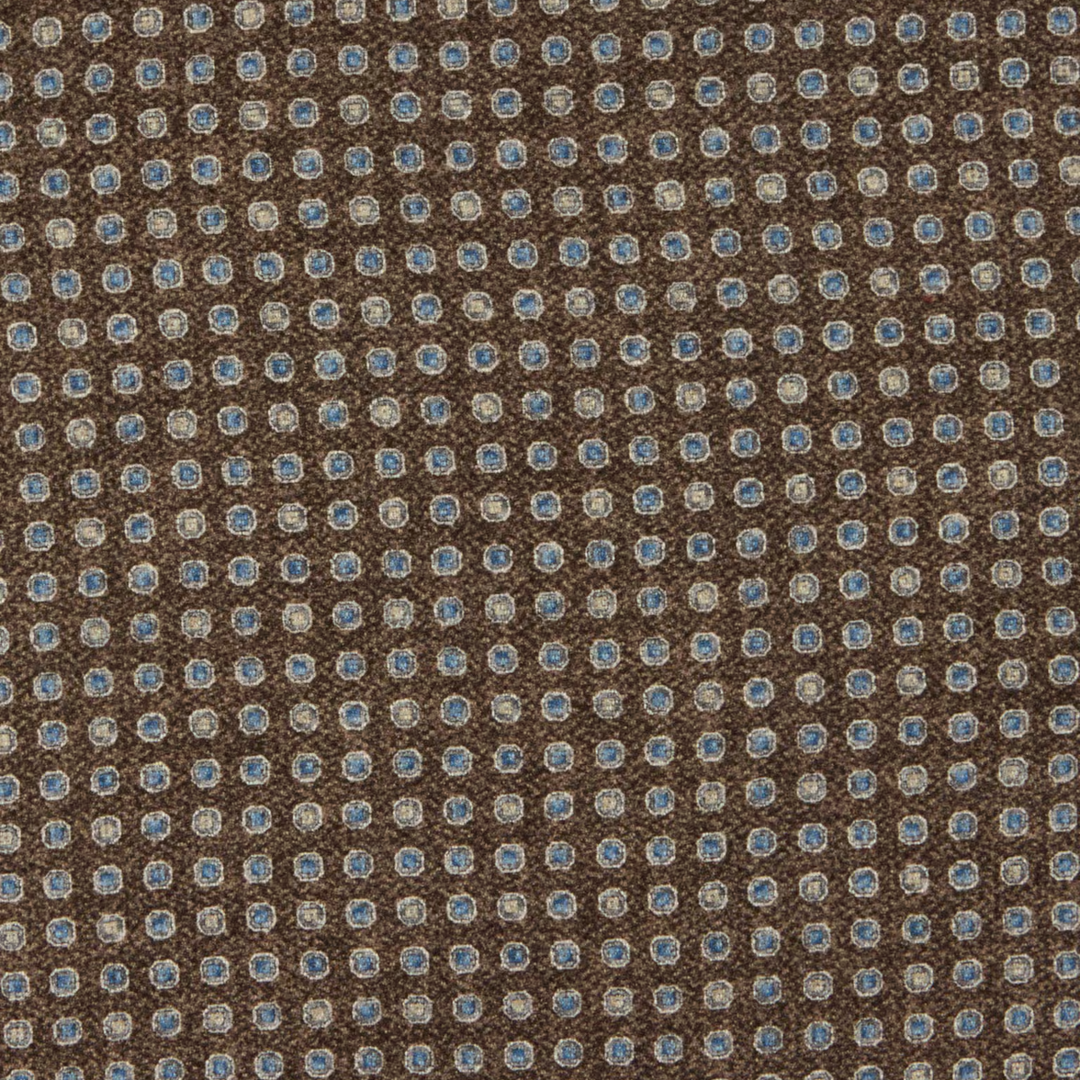 Brown Floral/Medallion Reversible Silk Hankie - Stenströms - Boutique Jacques International