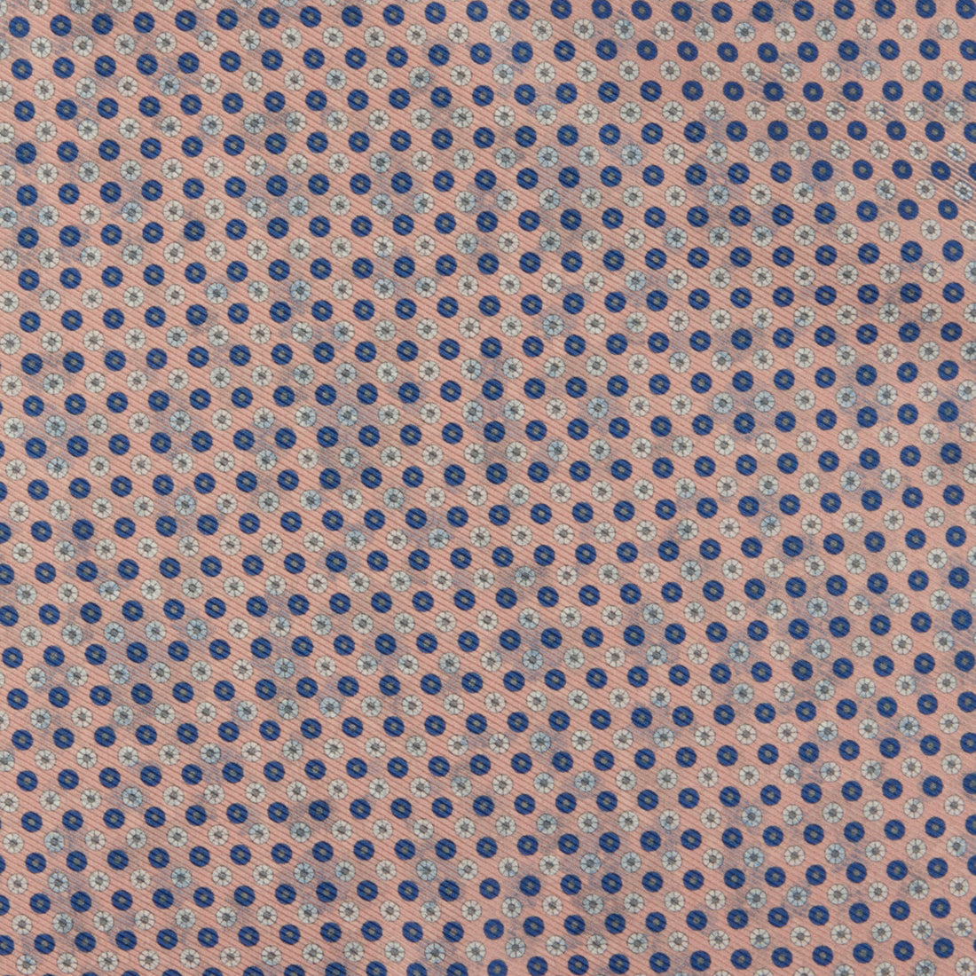 Pink & Blue Floral Patterned Reversible Silk Hankie - Stenströms