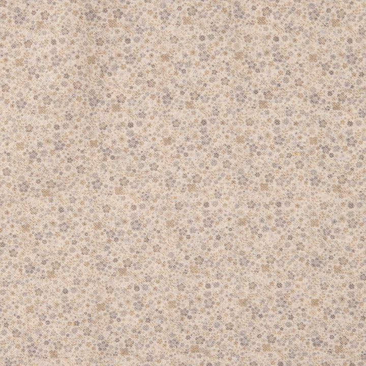 Light Gray & Beige Floral Reversible Silk-Cotton Hankie - Stenströms - Boutique Jacques International