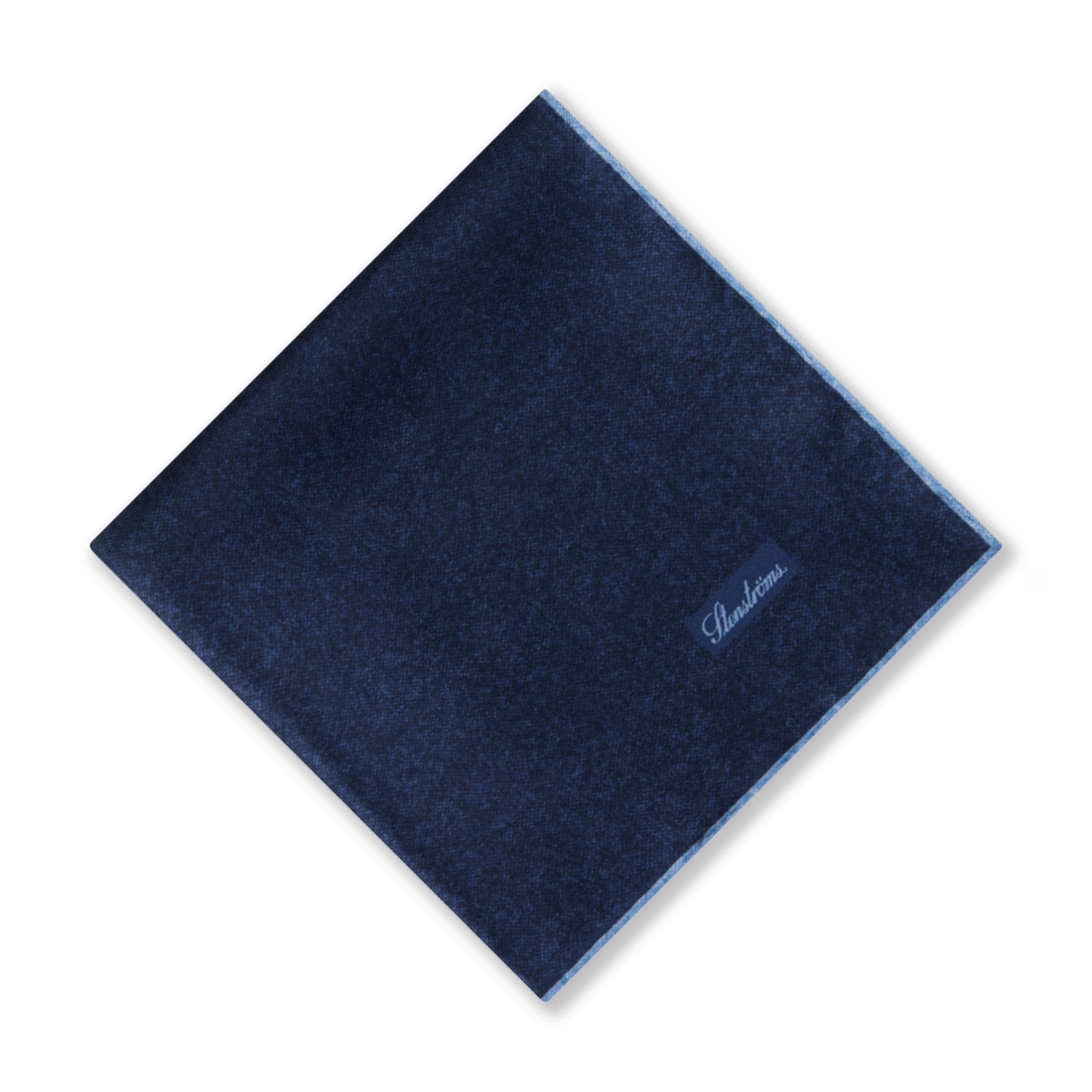 Mid Blue Solid Silk Hankie - Stenströms - Boutique Jacques International