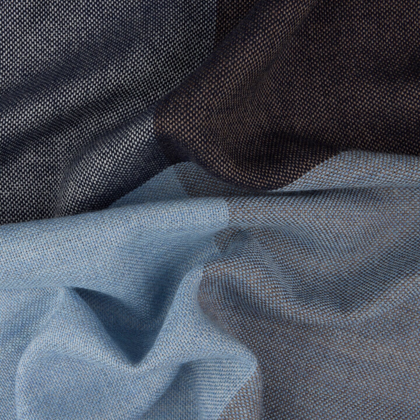Blue & Brown Wool Scarf - Stenströms