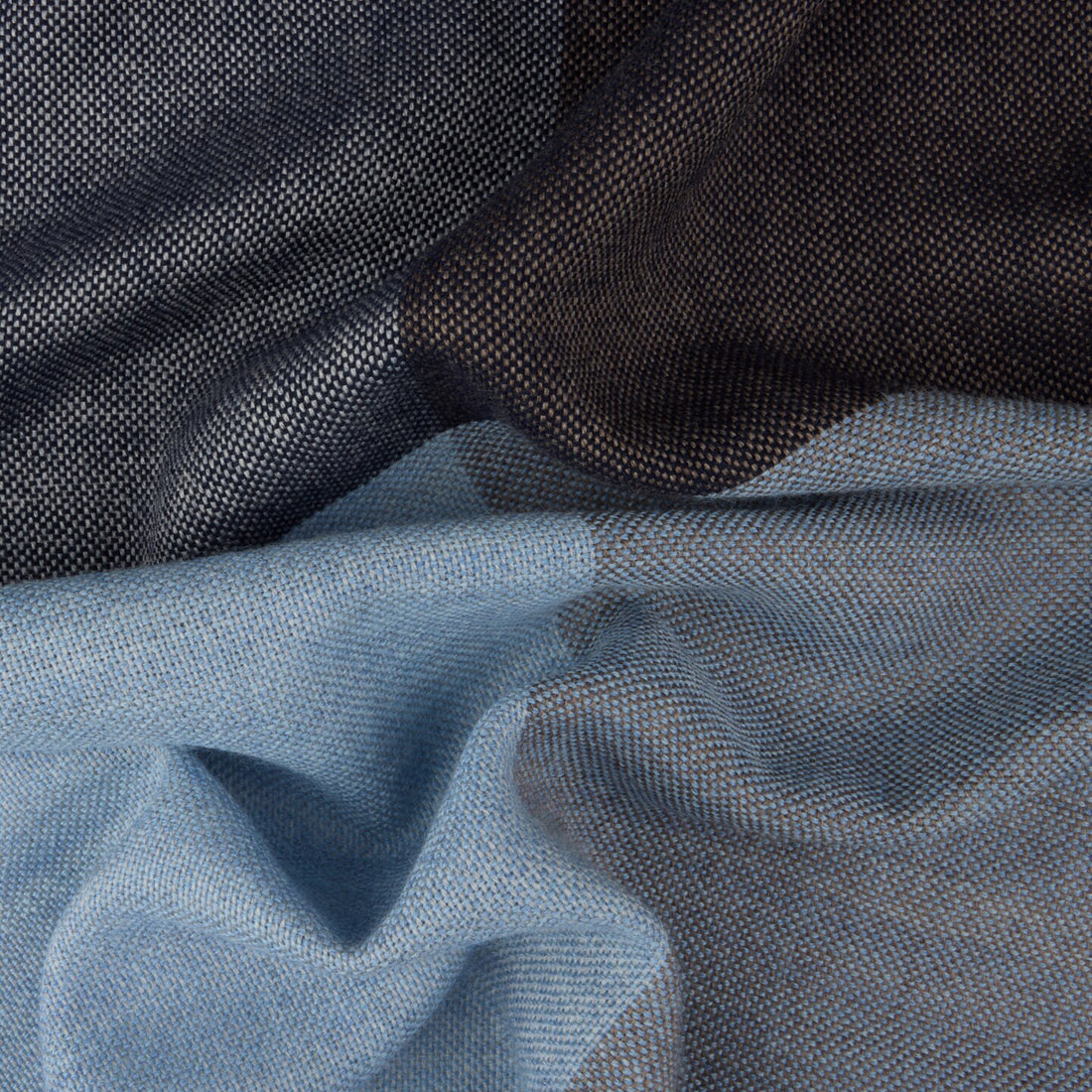 Blue & Brown Wool Scarf - Stenströms