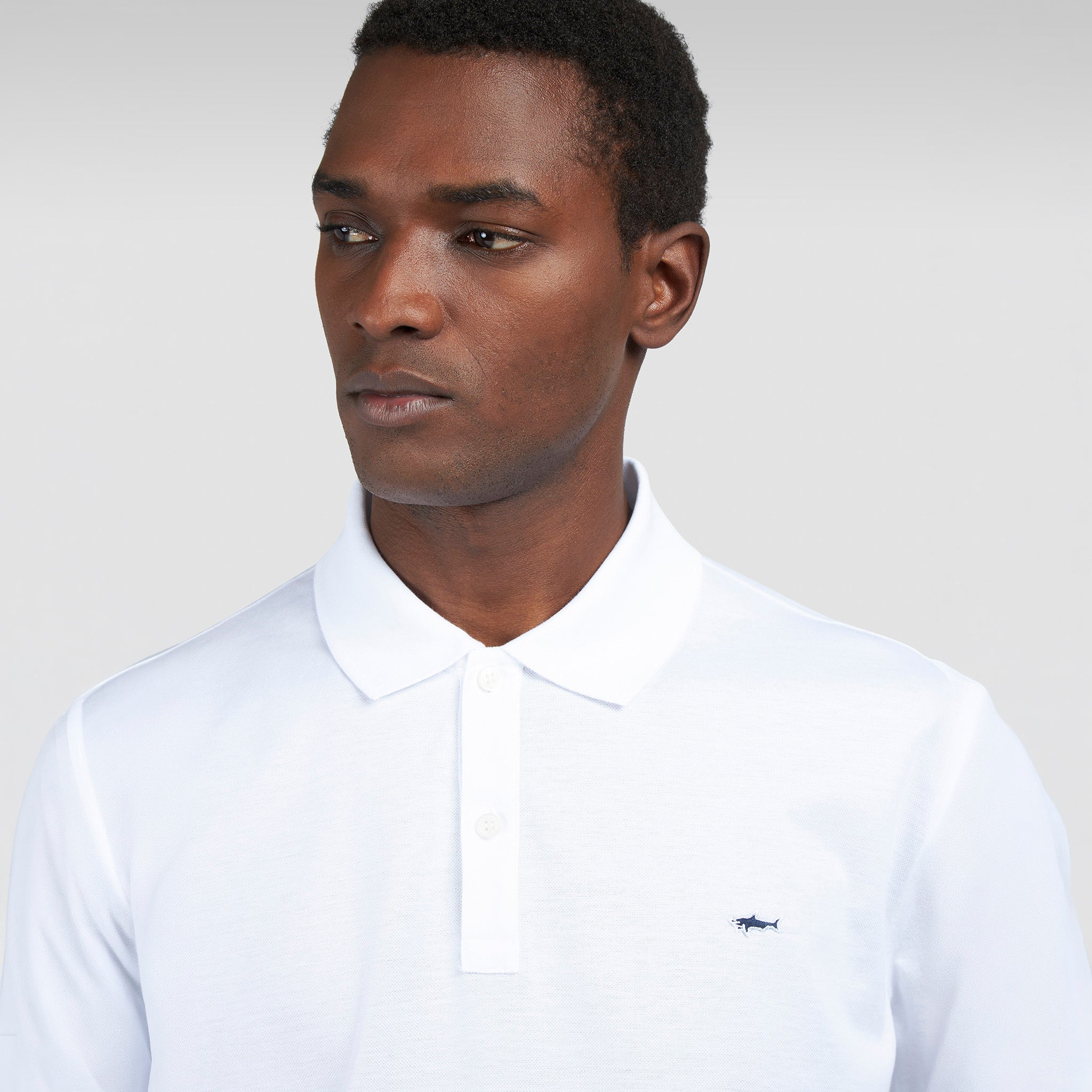 White Double Piqué Cotton Polo Shirt - Paul & Shark - Boutique Jacques International