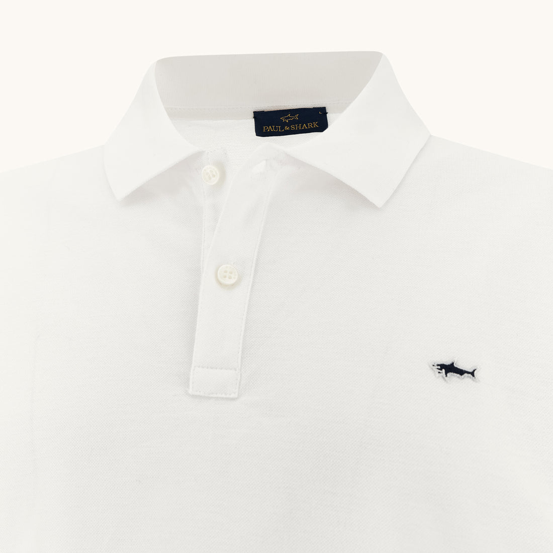 White Double Piqué Cotton Polo Shirt - Paul & Shark - Boutique Jacques International
