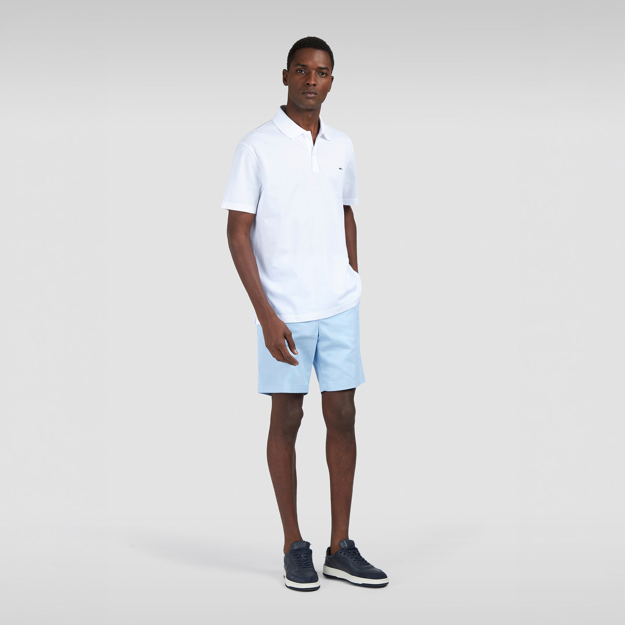 White Double Piqué Cotton Polo Shirt - Paul & Shark - Boutique Jacques International
