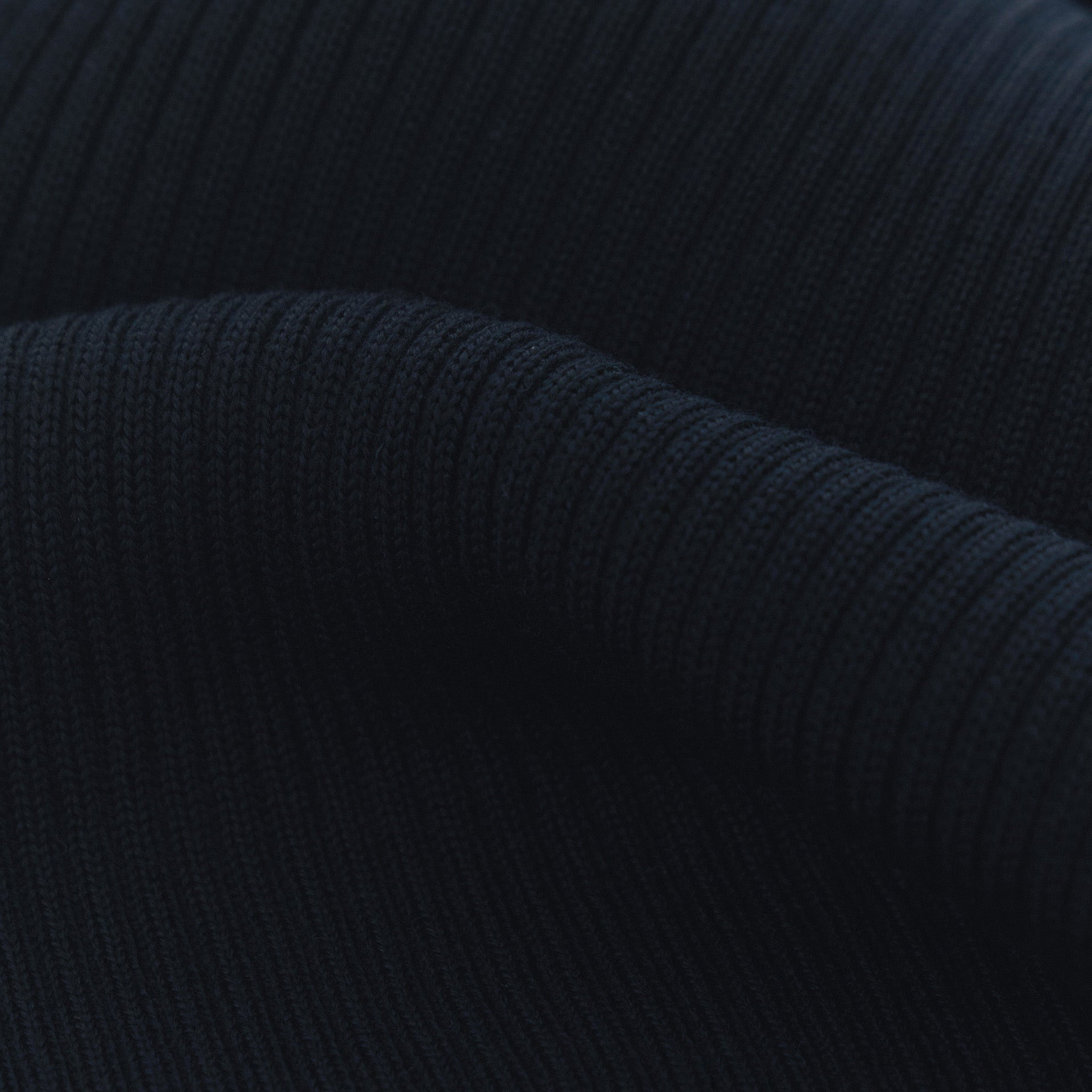 Navy Blue Shark Tag Technical Pure Wool Ribbed Scarf - Paul & Shark