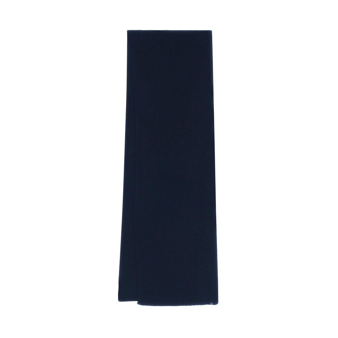Navy Blue Shark Tag Technical Pure Wool Ribbed Scarf - Paul & Shark