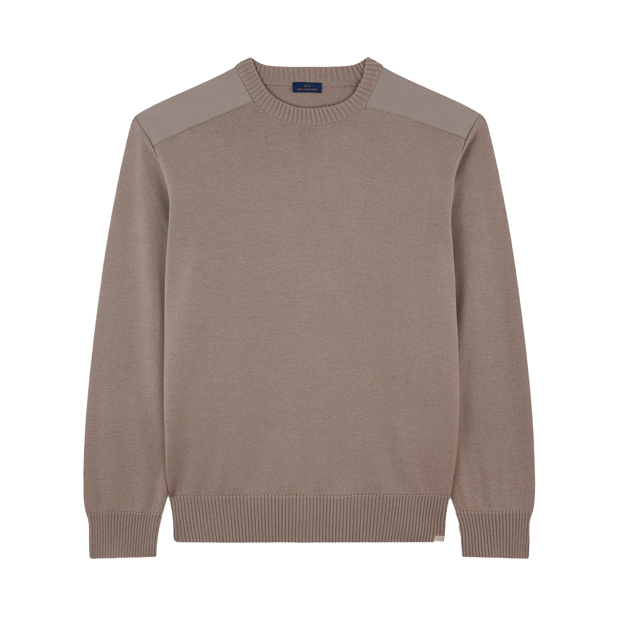 Sand Soft Cool-Touch Wool Crewneck Sweater w/ Typhoon Trims - PAUL & SHARK