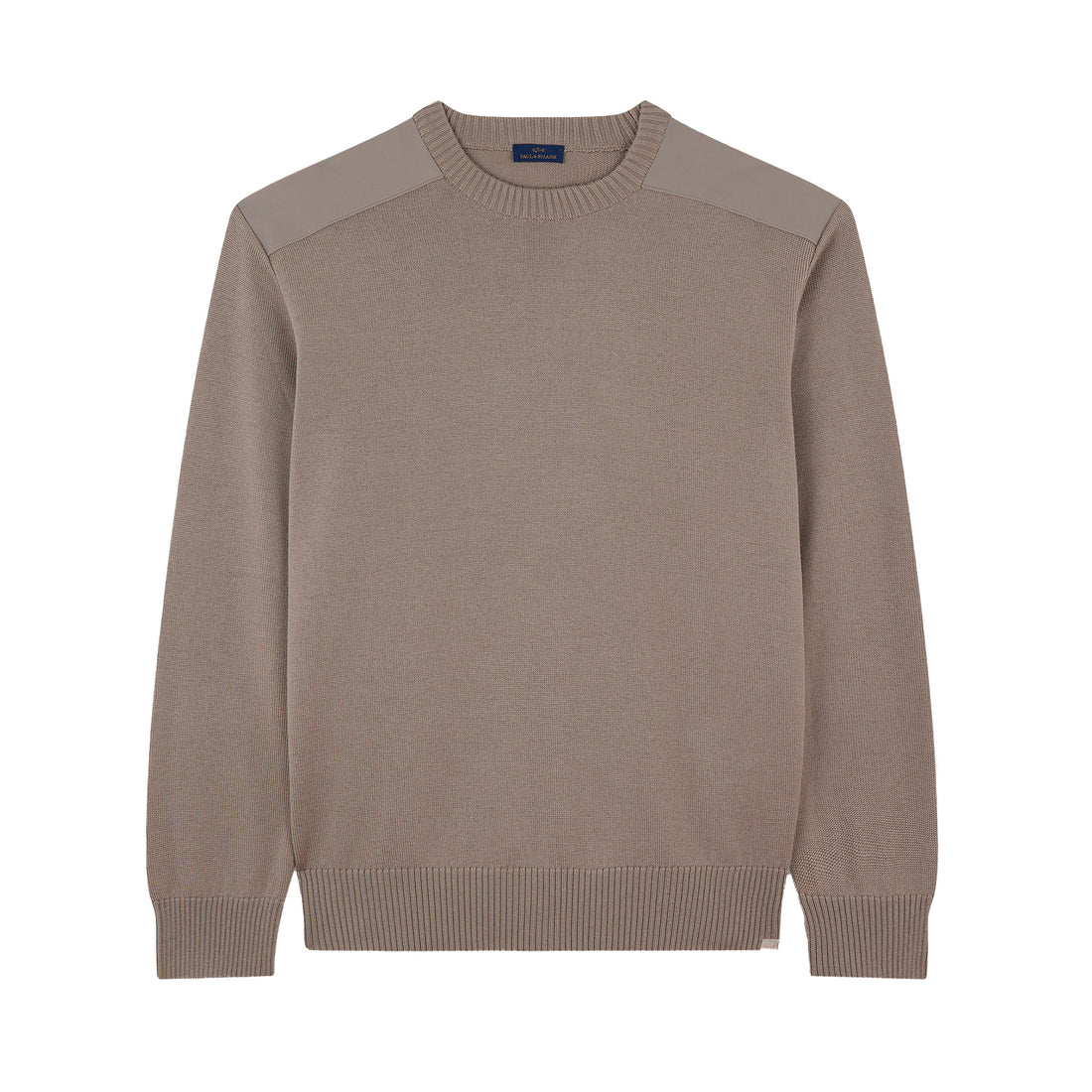 Sand Soft Cool-Touch Wool Crewneck Sweater w/ Typhoon Trims - PAUL & SHARK