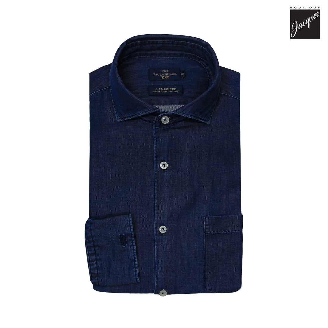 Denim Blue Lightweight Giza Cotton Chambray Casual Shirt - Paul & Shark