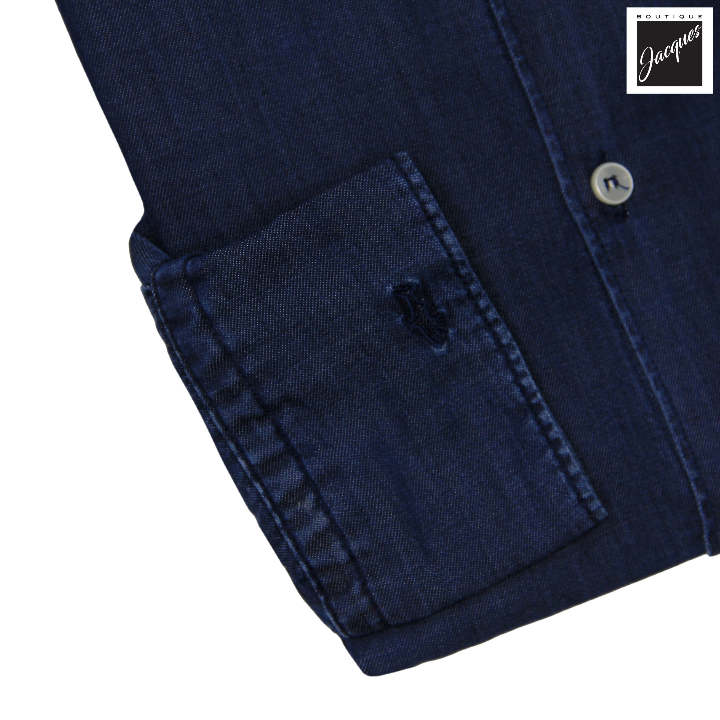 Denim Blue Lightweight Giza Cotton Chambray Casual Shirt - Paul & Shark