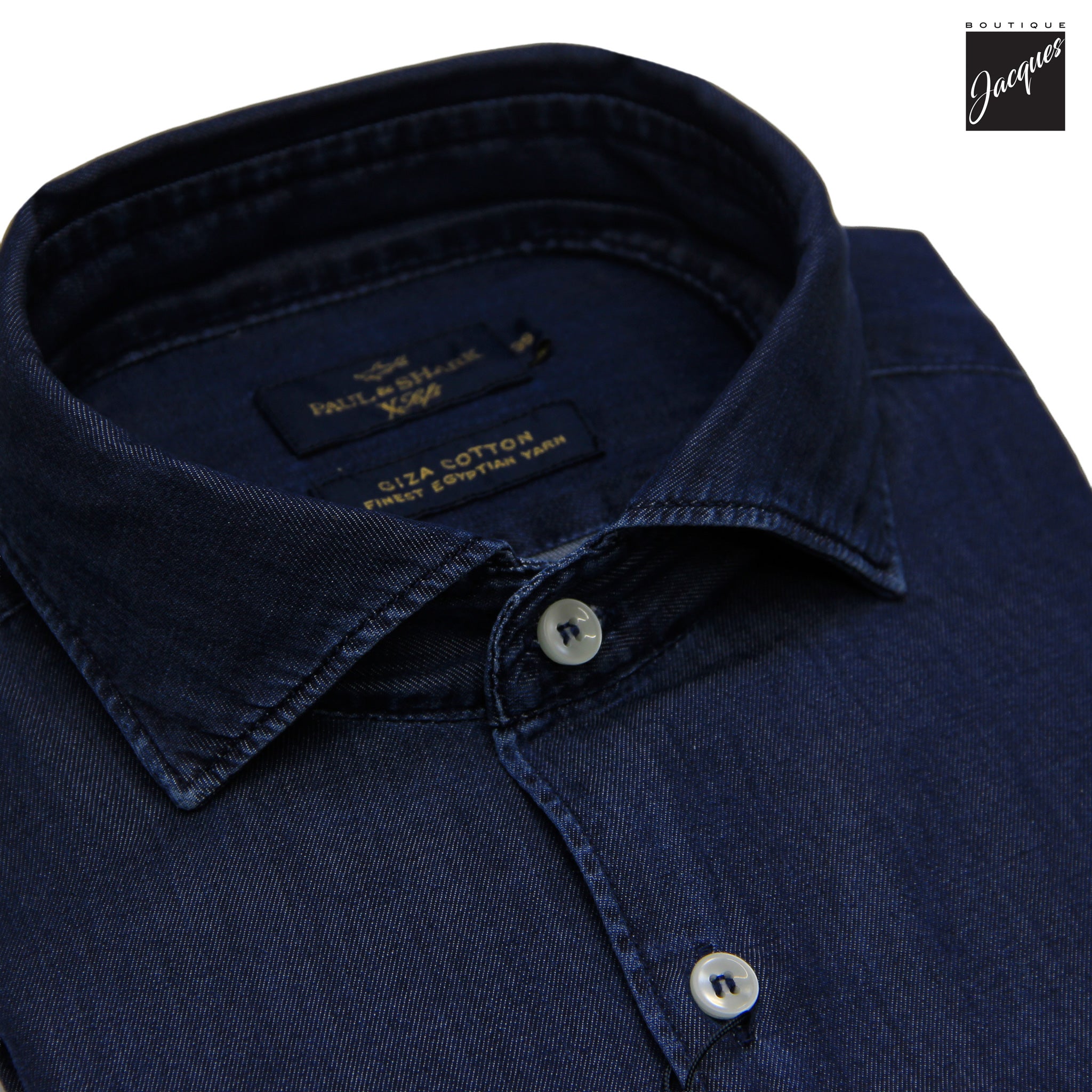 Denim Blue Lightweight Giza Cotton Chambray Casual Shirt - Paul & Shark