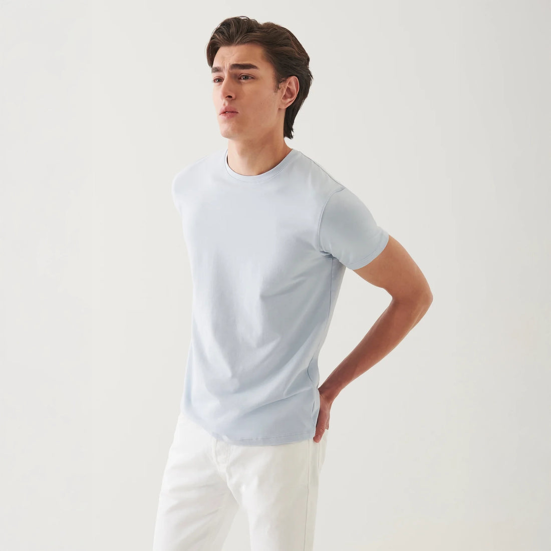 Blue Ice Pima Cotton Stretch Iconic T-Shirt - Patrick Assaraf - Boutique Jacques International