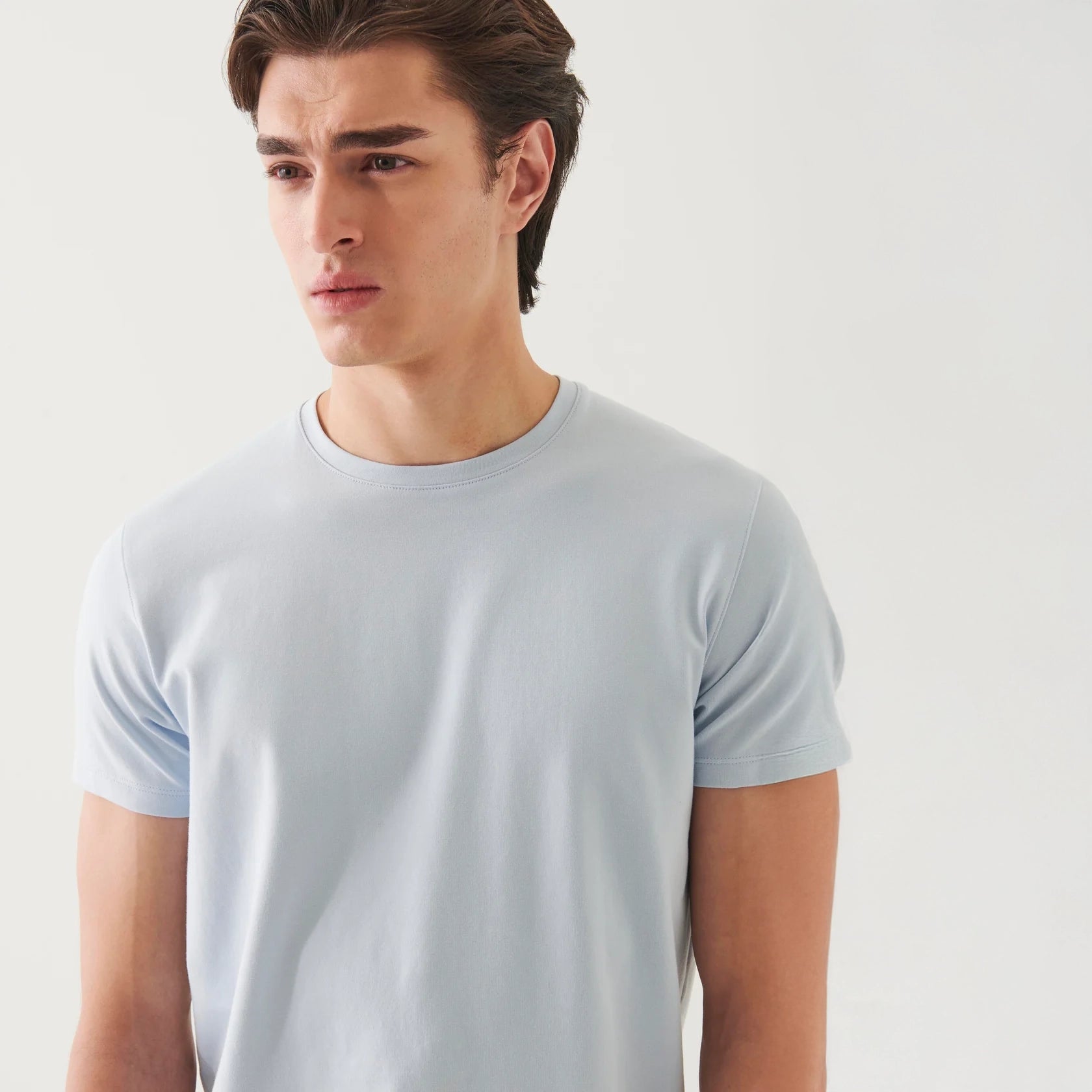 Blue Ice Pima Cotton Stretch Iconic T-Shirt - Patrick Assaraf - Boutique Jacques International