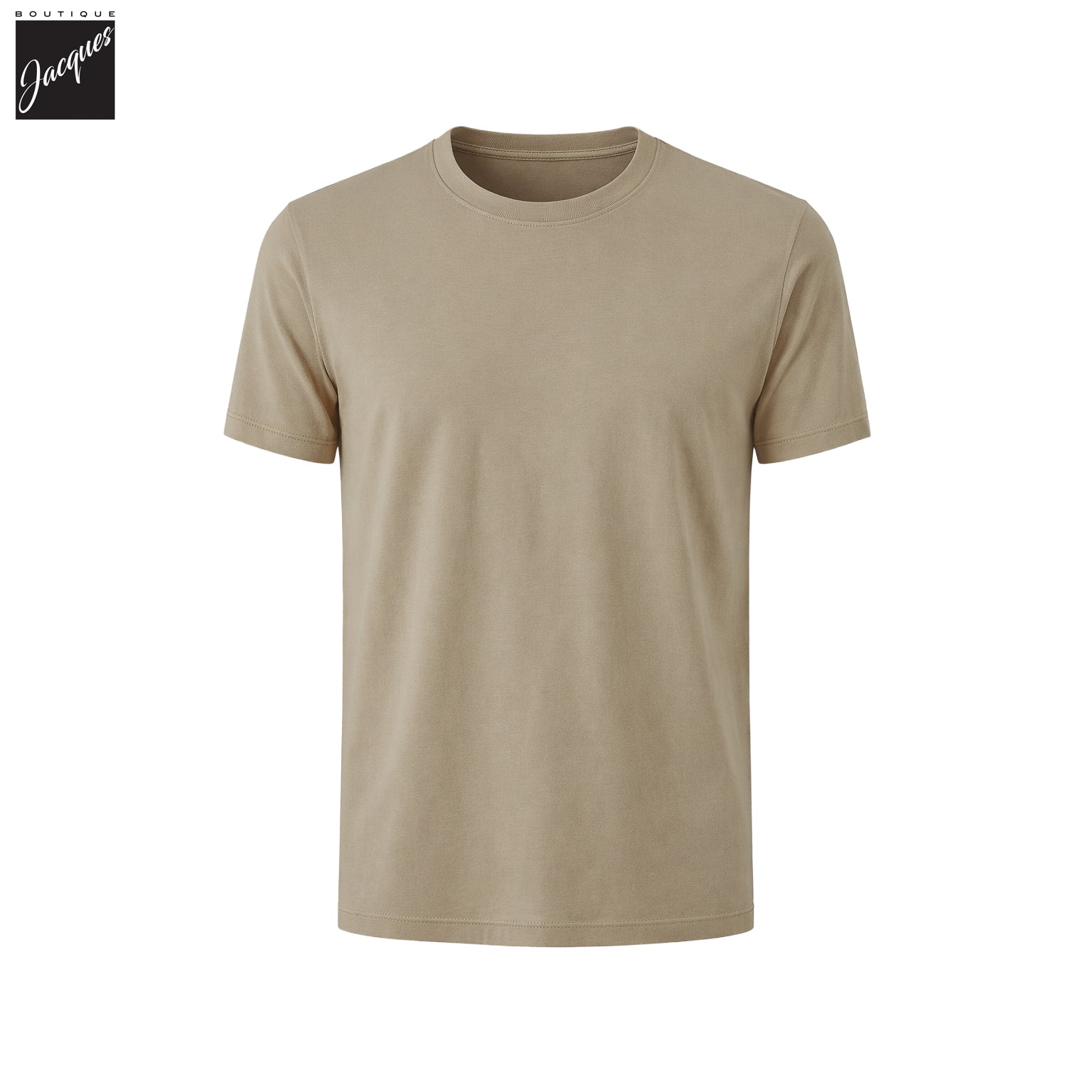 Dune Taupe Pima Cotton Stretch Iconic T-Shirt - Patrick Assaraf - Boutique Jacques International