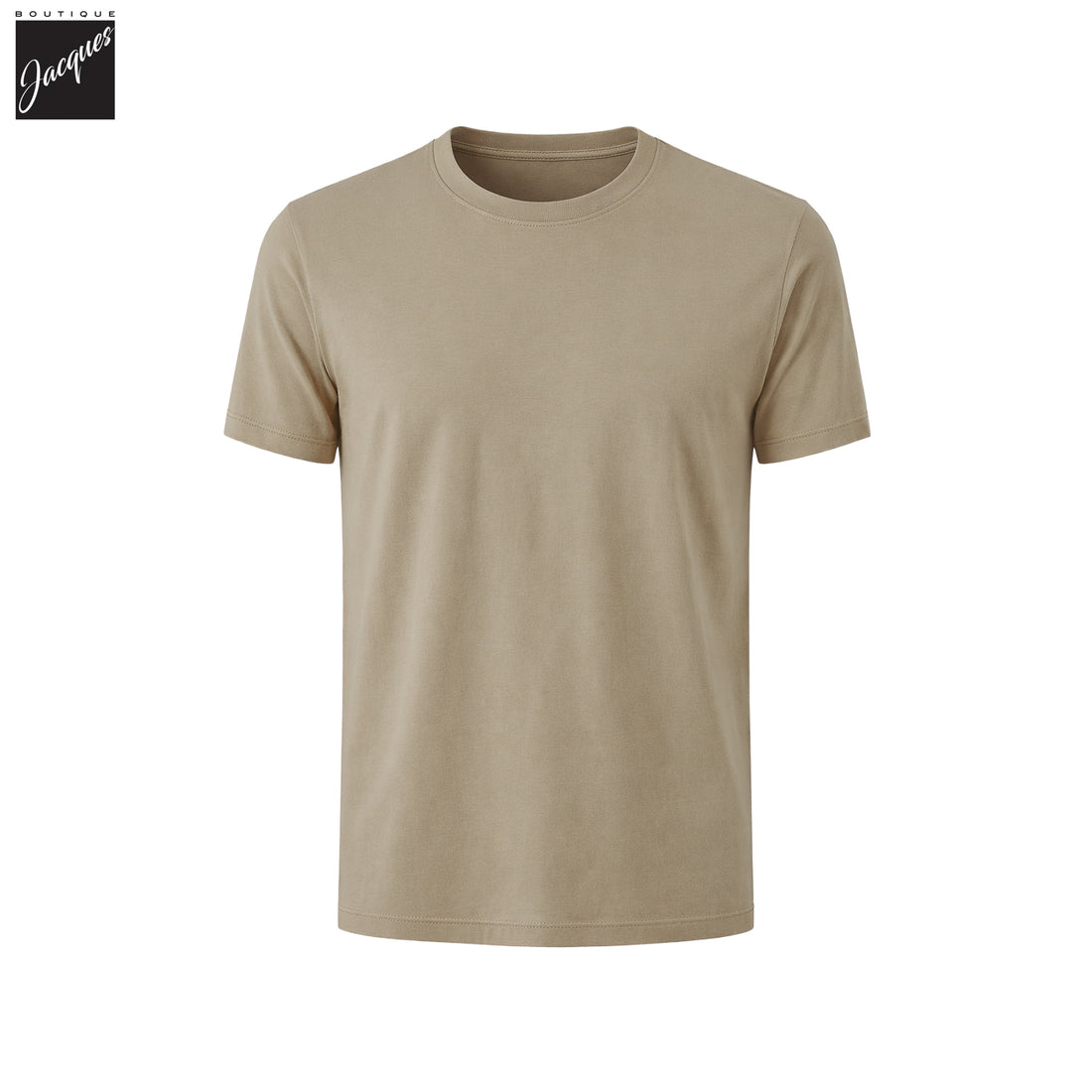 Dune Taupe Pima Cotton Stretch Iconic T-Shirt - Patrick Assaraf - Boutique Jacques International