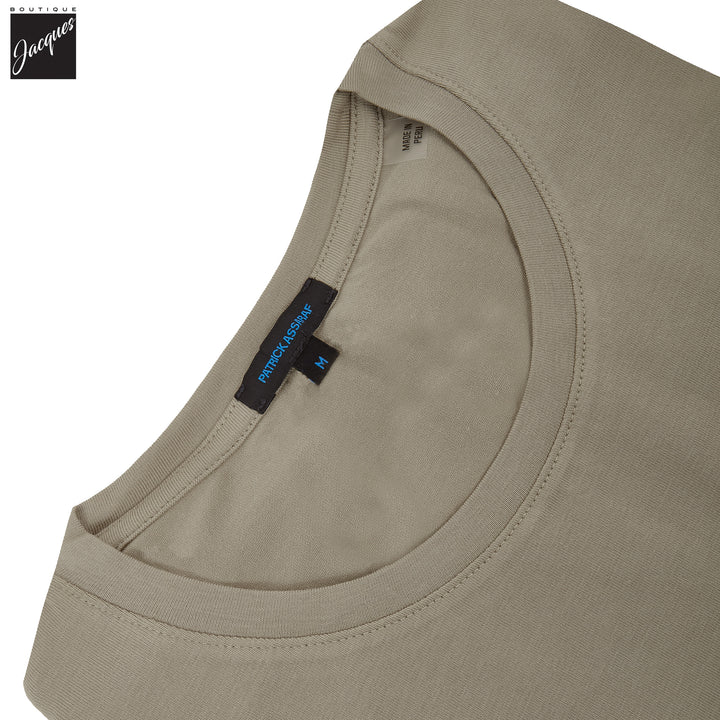 Dune Taupe Pima Cotton Stretch Iconic T-Shirt - Patrick Assaraf - Boutique Jacques International