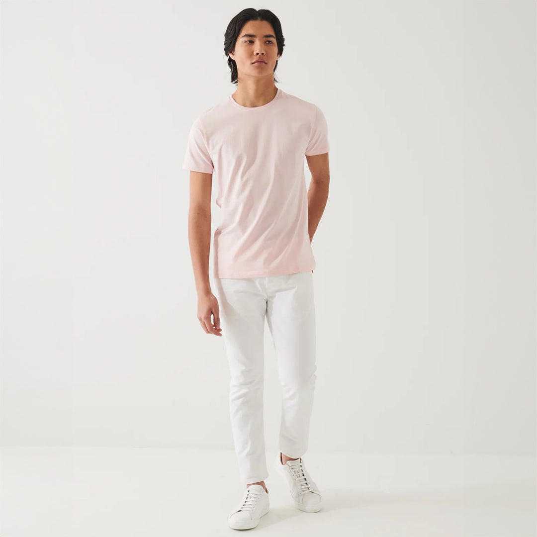 Pale Pink Pima Cotton Stretch Iconic T-Shirt - Patrick Assaraf