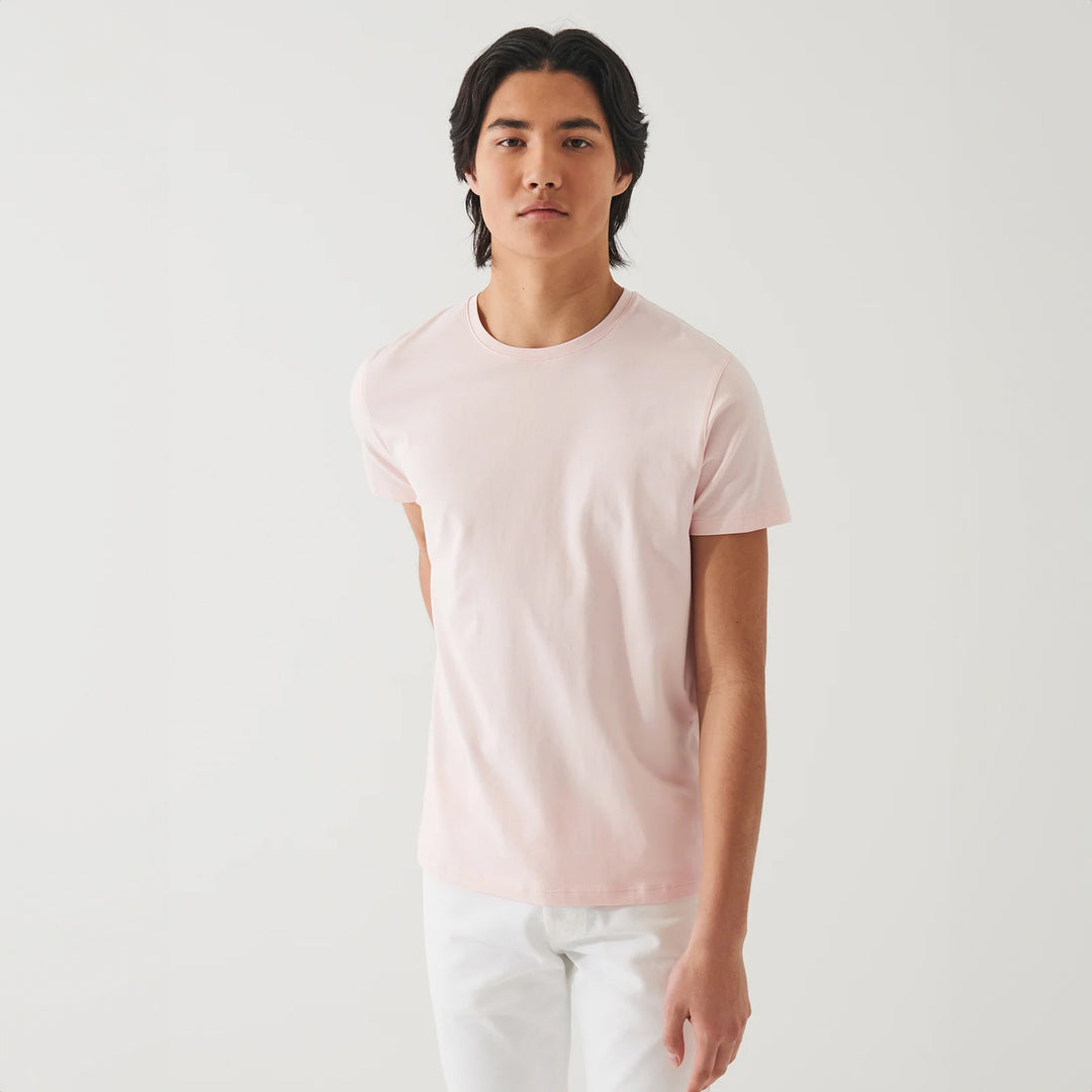 Pale Pink Pima Cotton Stretch Iconic T-Shirt - Patrick Assaraf