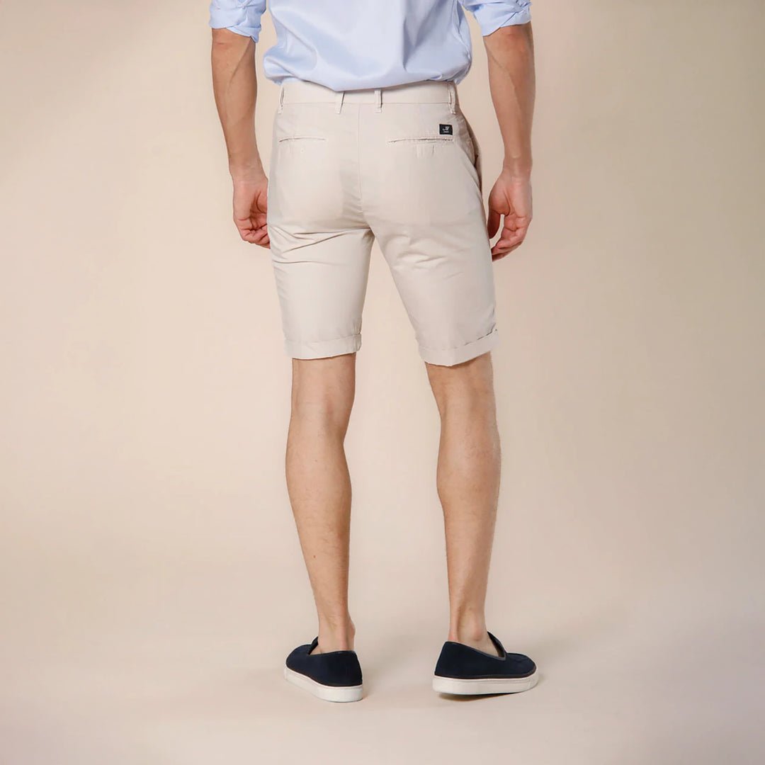 Bone Stretch Cotton Bermuda Shorts - Mason's