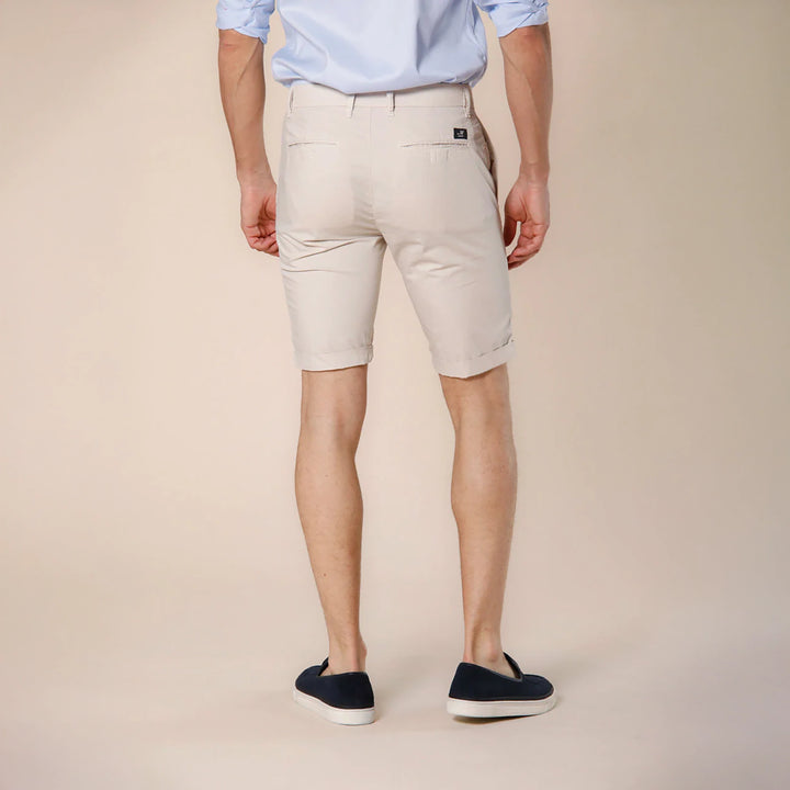 Bone Stretch Cotton Bermuda Shorts - Mason's