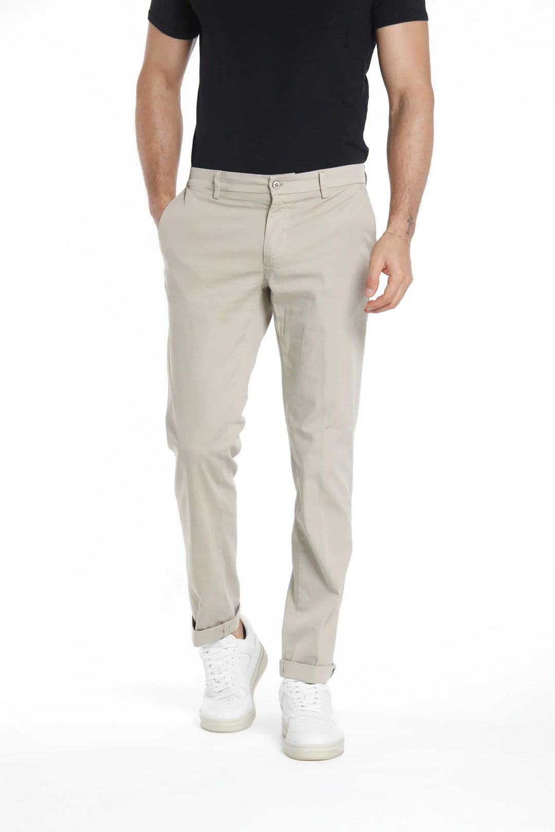 Beige Chino Gaberdine Stretch Milano Joggers - Mason's
