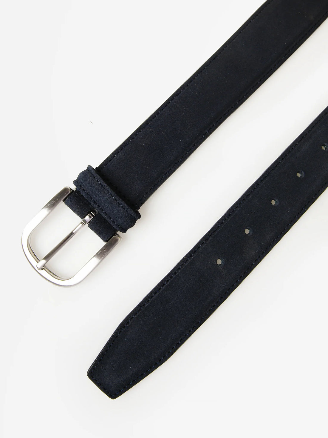 Navy Blue Suede Belt - Anderson's