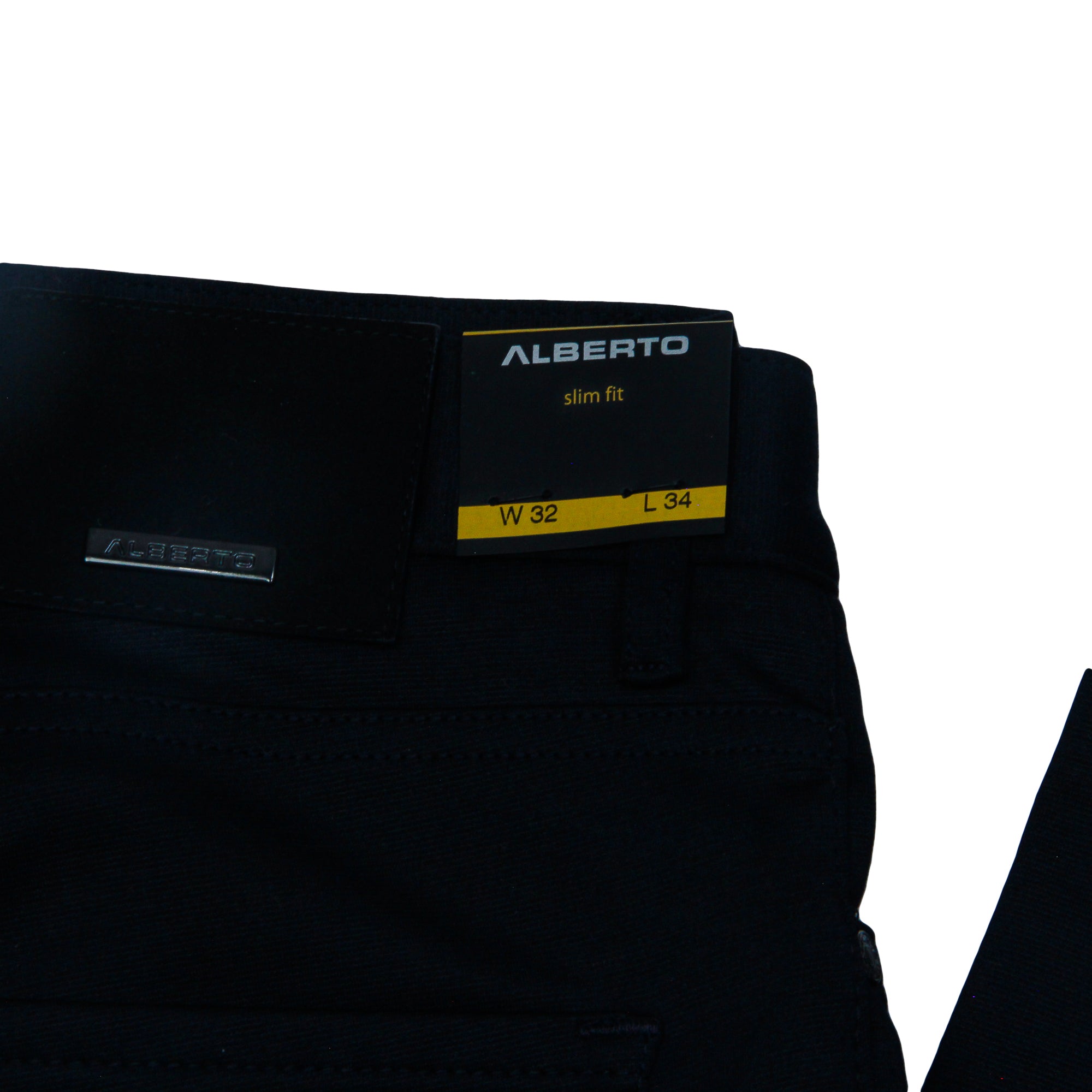 Navy Blue Slim Fit Super Jersey Five-Pocket Pants - ALBERTO