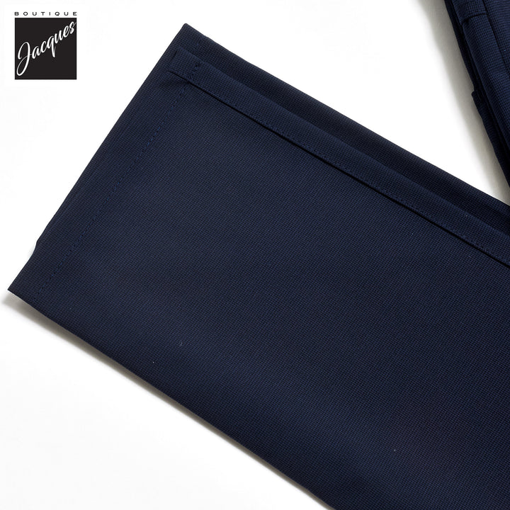 Blue Mini Pepita Pattern Ceramica Pipe Five Pocket Pants - ALBERTO