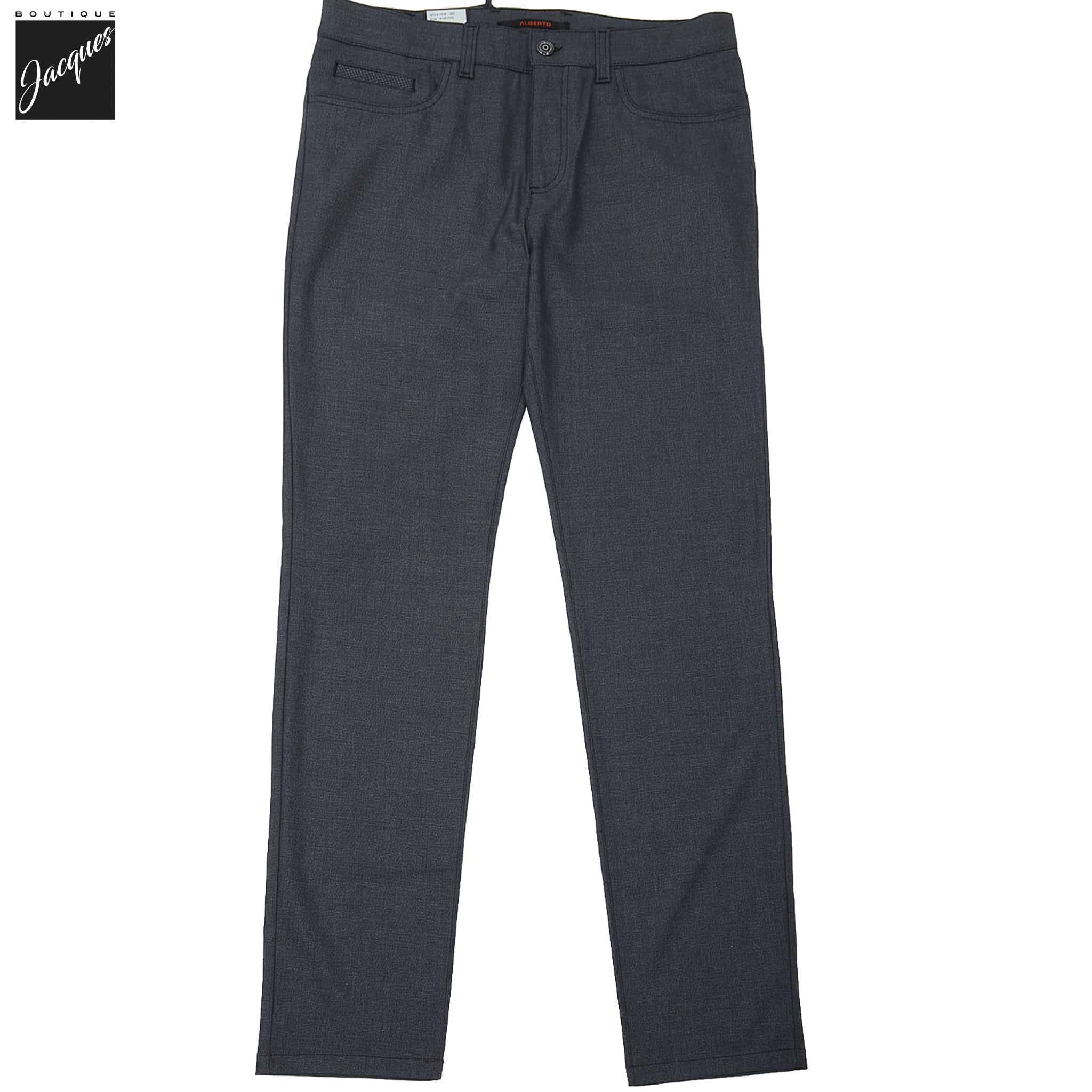 Blue Bi-Colour Double Face Ceramica Pipe Five Pocket Pants - ALBERTO
