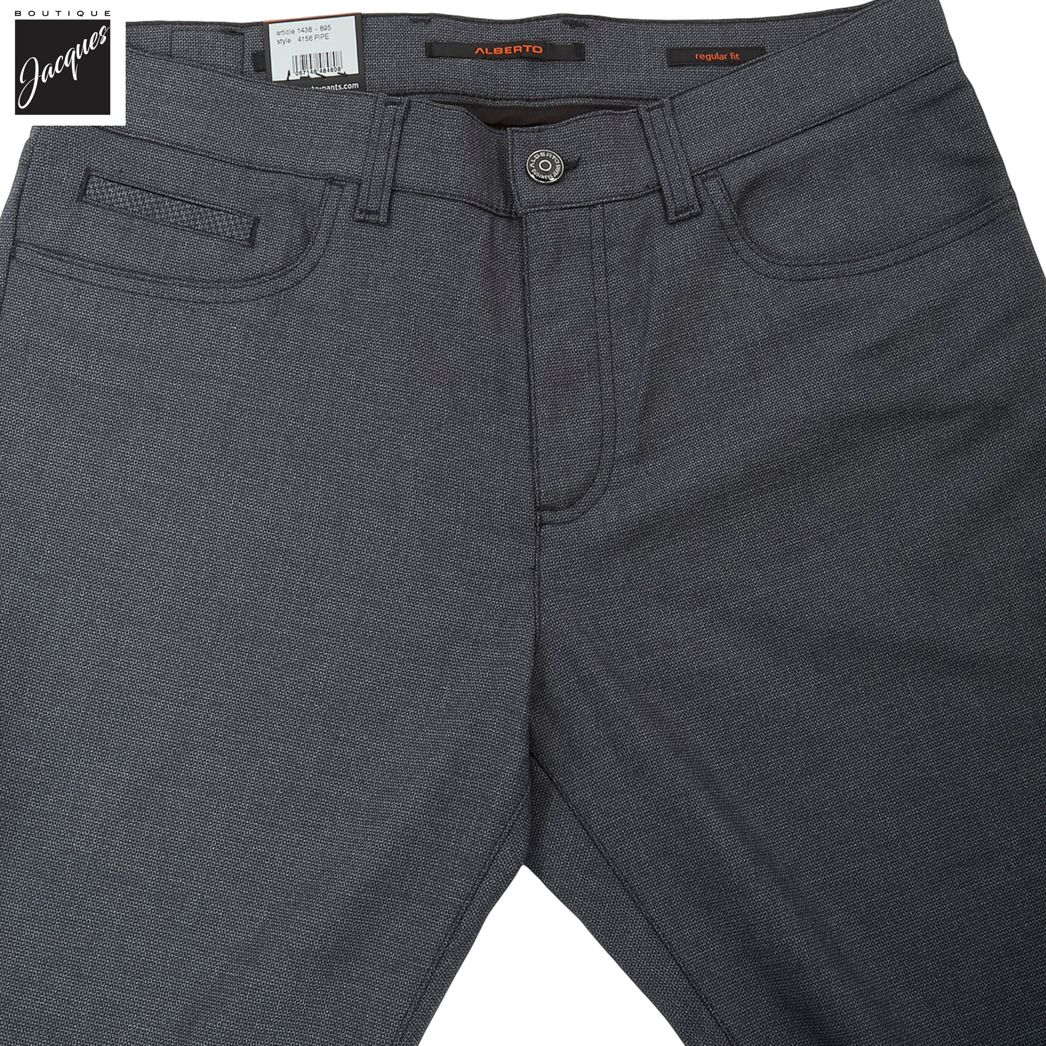 Blue Bi-Colour Double Face Ceramica Pipe Five Pocket Pants - ALBERTO