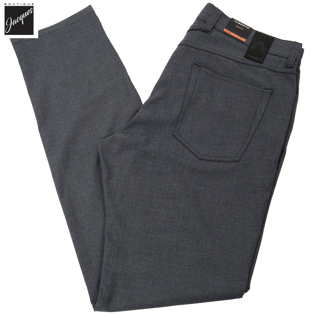 Blue Bi-Colour Double Face Ceramica Pipe Five Pocket Pants - ALBERTO