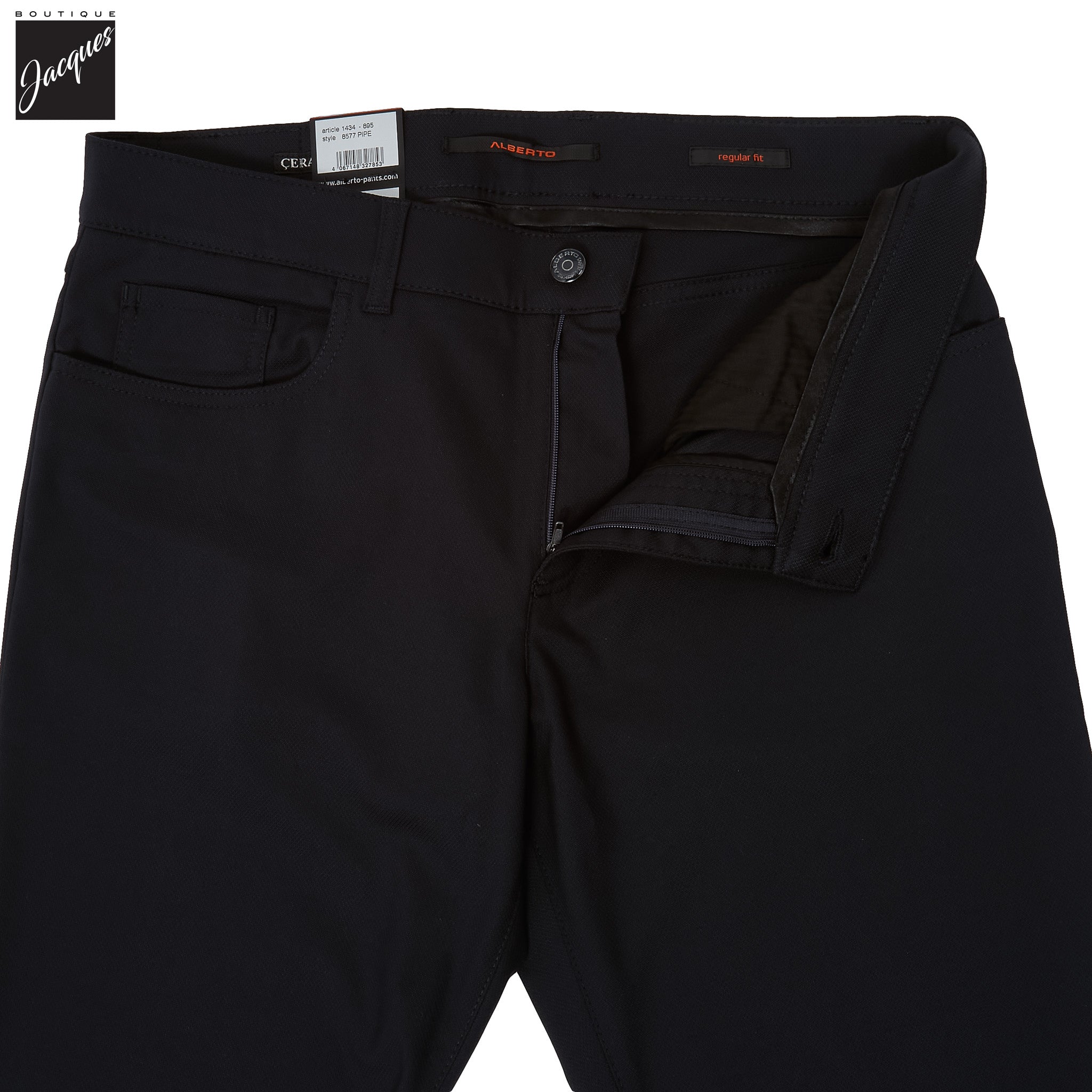 Blue Structure Ceramica Pipe Five Pocket Pants - ALBERTO