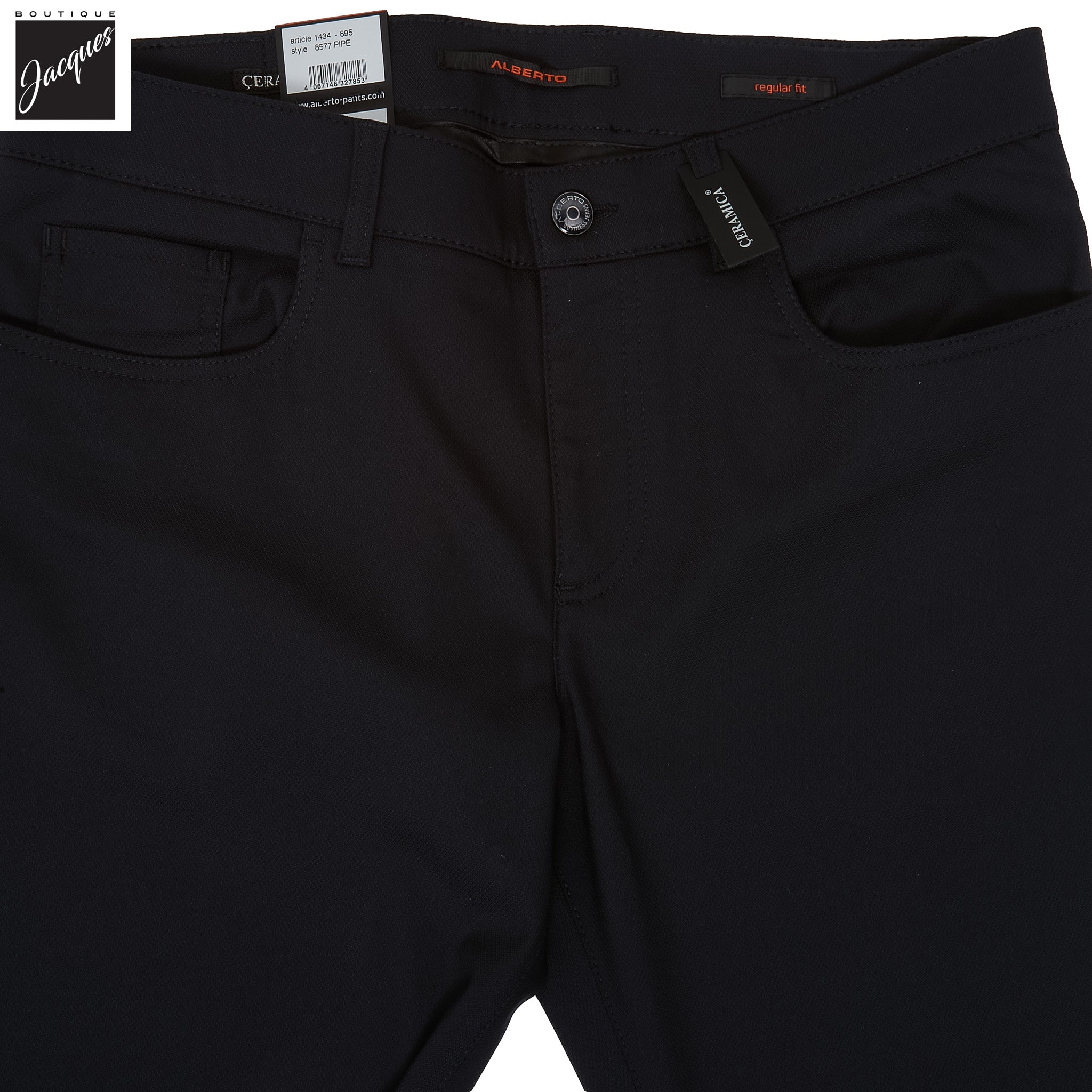 Blue Structure Ceramica Pipe Five Pocket Pants - ALBERTO