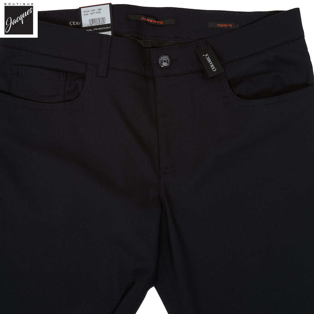 Blue Structure Ceramica Pipe Five Pocket Pants - ALBERTO