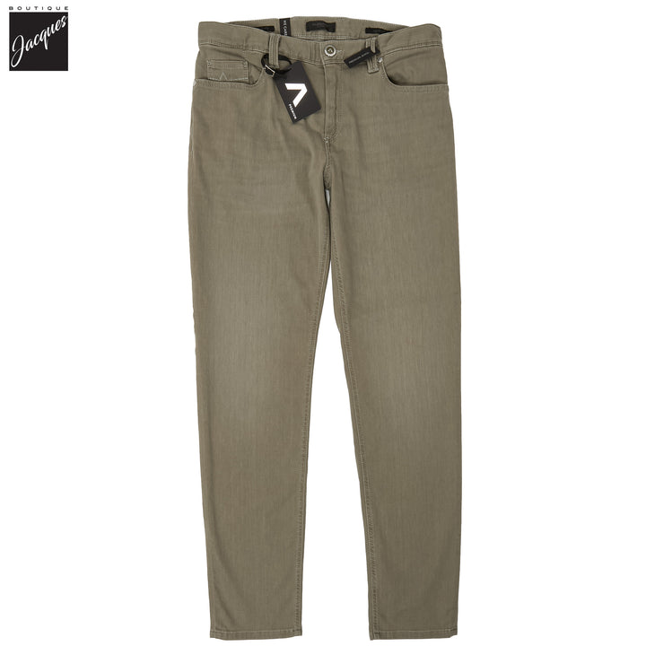 Sage Green Premium Regular Fit Soft Ultralight Five Pocket Pants - ALBERTO - Boutique Jacques International