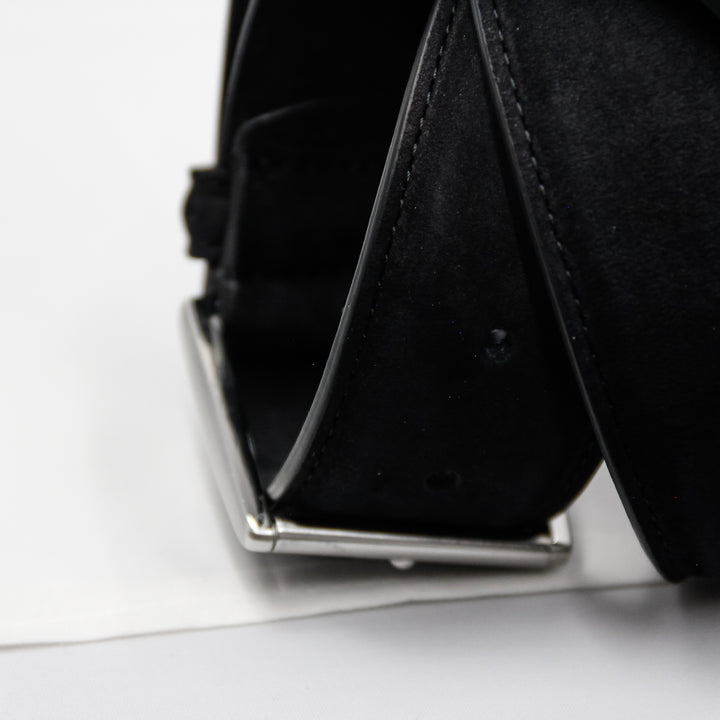 Black Nubuck Soft Suede Leather Belt - Anderson's
