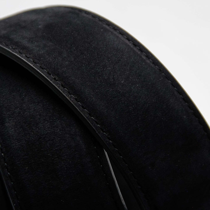 Black Nubuck Soft Suede Leather Belt - Anderson's