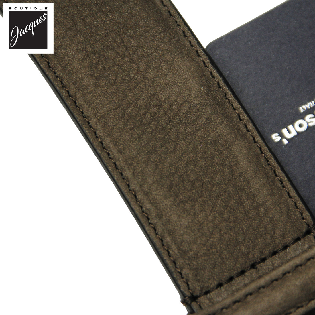 Taupe Brown Nubuck Soft Suede Leather Belt - Anderson's